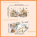 Sticker mural forêt avec cerf et pins, 88x48cm autocollant PVC décoratif pour chambre enfant - 30*60cm*2pcs