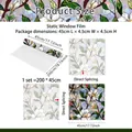 Tableau des tailles du film statique floral montrant les dimensions 45x200cm et raccord - 45*200cm