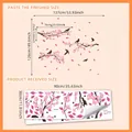 Sticker mural fleurs de pêcher et oiseaux, décoration murale en PVC adhésif pour salon - 30*90CM*2 Pièces