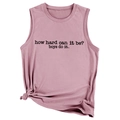 Détail d'un débardeur rose poudré avec texte imprimé et design avec nœud sur le côté - Rose poudré