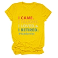 T-shirt jaune à plat avec citation arc-en-ciel pour enseignant et texture en coton doux - S / Jaune