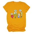 Dettaglio della simpatica stampa a fumetti con punteggiatura su t-shirt arancione - S / Giallo Senape