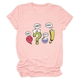 Détail d'un t-shirt en coton rose avec des ponctuations de dessin animé colorées - S / Hauts / Rose