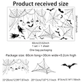 Halloween vleermuis en spinnenweb raamstickers set voor feestelijke wanddecoratie - Halloween Elementenpatroon (DJ8710-KL) / 30x60cm