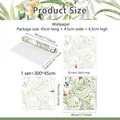 Floral wallpaper roll 45x300cm with palm leaves and dimensions for home wall decor - 45*300cm