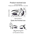 Beauty eyes and butterfly wall sticker with 'Be your own queen' slogan for room decor - 30*60cm*2pcs (Eyes Butterflies Style)