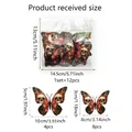 12er Set 3D Skelett-Schmetterling Wandaufkleber in verschiedenen Größen für Halloween Deko - 12er Set (13*14.5cm)