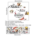 Adesivo murale cucina con scritte e illustrazioni di verdure decoro 85x75cm - 30x90cm