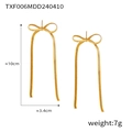Orecchini a fiocco dorati con nappe a catena a serpente lunga e misure - Orecchini Grandi / Oro