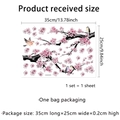 Pink cherry blossom and bird wall decal stickers set measuring 35cm by 25cm for home decor - Sakura Birds Style (MS2397-KQ)