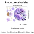 Macro view of MS2398-KQ floral wall sticker showing a purple bunny and roses, 35x25cm - Purple Rabbit Rose Style (MS2398-KQ)