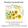 Tableau des dimensions du kit d'autocollants muraux tournesols et papillons 30x25cm - MS631-YW (25*30cm)