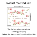 Tableau des tailles détaillé pour stickers muraux fleurs roses mesurant 30x25cm - MS655-YW (25*30cm)