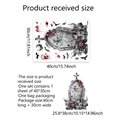 Halloween window stickers set featuring RIP tombstone, skull, bats, and blood handprints - Tombstone Skull (DJ7539-NL)