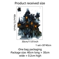 Halloween black ghost castle wall stickers double-sided window decals 30x40cm - Ghost Haunted Castle Style (CT3038-YJ)