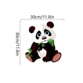 Cartoon panda eating bamboo wall sticker for kids room decoration, 30cm x 30cm size - Zsz1333 (30*30cm)
