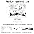 Halloween window stickers set with black pumpkin, spider web and bats in 40x30cm size - DJ8708-KL (30*40cm)