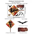 Stickers muraux Halloween en PVC avec chauves-souris et panneaux sanglants avec dimensions - 30x40cm (ATW5100-ZZ)