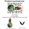 Stickers muraux Halloween phosphorescents avec lune et chauve-souris, format 40x30cm - Style Citrouille Faucheuse Château (YCG8705) / 30x40cm