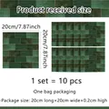 Especificaciones de tamaño detalladas para pegatinas de azulejos verdes vintage 10pz - 20*20cm (10 Pzas/Set)