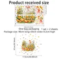 Tableau des tailles pour stickers muraux tournesol montrant la disposition et les dimensions - Thème Fille Tournesol Citrouille (MS2461-KL)