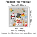 Pegatinas navideñas de muñeco de nieve y copos para decoración de cristales y casa - Estilo Muñeco de Nieve Pingüino (DJ2056)