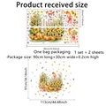 Stickers muraux tournesols et petite fille avec renard et citrouille pour chambre d enfant - 30x90cm x 2 Pièces