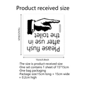 Luminous vinyl toilet wall sticker featuring Please flush after use instruction with gesture - Luminous Flush Reminder (YCG6048-NL)