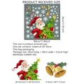 Stickers de Noël Père Noël et flocons double face avec dimensions pour vitrine décorative - 30*30cm
