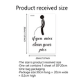 Luminous stick figure wall sticker for toilet decoration with 30x20cm size measurement - Single Sheet (YCG6049-NL) / Luminous