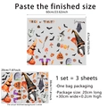 Halloween Fensteraufkleber Set mit Geistern und Fledermäusen inklusive Maßangaben - 20x30cm