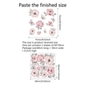 Stickers muraux pivoines roses et papillons, dimensions de l'ensemble 75x75cm - 30*60cm*2pcs (Style Pivoine Papillon)