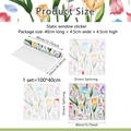 Dettaglio della pellicola statica per vetri con tulipani colorati e misure 100x40cm - XC2004 (40*100cm)