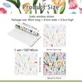 Tulip flower static window sticker with sun-catcher rainbow effect 100x40cm size - XC2004 (40*100cm)