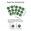 Lot de 4 stickers muraux pois verts aquarelle avec spécifications de taille - Pois Aquarelle Vert (MS6400)