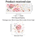 Cartoon animal and rose wall stickers, PVC sheet dimensions 90x30cm for DIY home decor - MS2462-KL (1 Sheet)