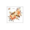 Detaillierte Größentabelle mit 30x30cm Maßen für Bienen- und Blumenwandaufkleber - Üppiger Blumenstrauß Stil (MS8666-NH) / 30*30cm