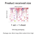 Gedetailleerde maattabel voor roze kersenbloesem en vlinder waterdichte toiletsticker - 30*40cm