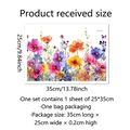 Pegatinas florales de colores para inodoro y armarios, dimensiones 25x35cm - Estilo Floral (MS3148)