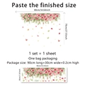 Muurstickers met roze bloemen en vlinders voor woonkamer en slaapkamer decoratie - Roze Floraal Vlinder Stijl (MS7107-KC)