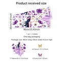 Detail view of flower butterfly wall stickers showing two 30x90cm sheets for room decor - MS2489 (30x90cm 2 Sheets)