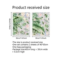 Tropical plant iridescent window clings set featuring colorful palm leaves and flowers - Tropical Plant Style (XC6053-NL) / Set of 2 (30*40cm)