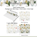 Detailed size chart for 200x40cm lily pattern static cling decorative glass window film - 40*200CM
