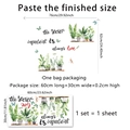Pegatinas de pared plantas verdes y mariposas con frase the secret ingredient is love - Estilo Ingrediente Secreto (MS7106-KC)