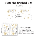 Double-sided Christmas snowflake and star wall stickers set with Merry Christmas lettering - Gold Silver Snowflake Star Style (DJ4073-ZC) / 20*30cm (2 Sheets/Pack) / Gold, Silver