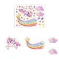 Adesivi per vetri con unicorno arcobaleno e stelle con tabella taglie di 40x30 cm - Unicorno Arcobaleno (XC2005-KQ)