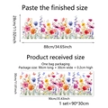 Wandsticker mit Blauglöckchen: Maße der Anordnung 90x30cm und Fertiggröße 88x28cm - MS3160-YL (30*90cm)