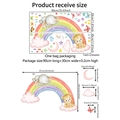 Cartoon watercolor rainbow wall stickers with elephant and tiger for nursery decor - Cartoon Watercolor Rainbow Animal