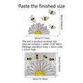 Regenbogen Sonnenblume Biene Fensteraufkleber mit 45x50cm Layout-Abmessungen - 30*40cm