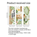 Cartoon animal height chart wall stickers with owl and tree motifs, 3-piece set - 30*90cm